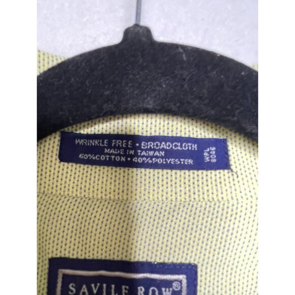 Savile Row Men's Button Up 16.5 x 34/35 Wrinkle Free Broad Cloth Long Sleeve - Picture 6 of 8